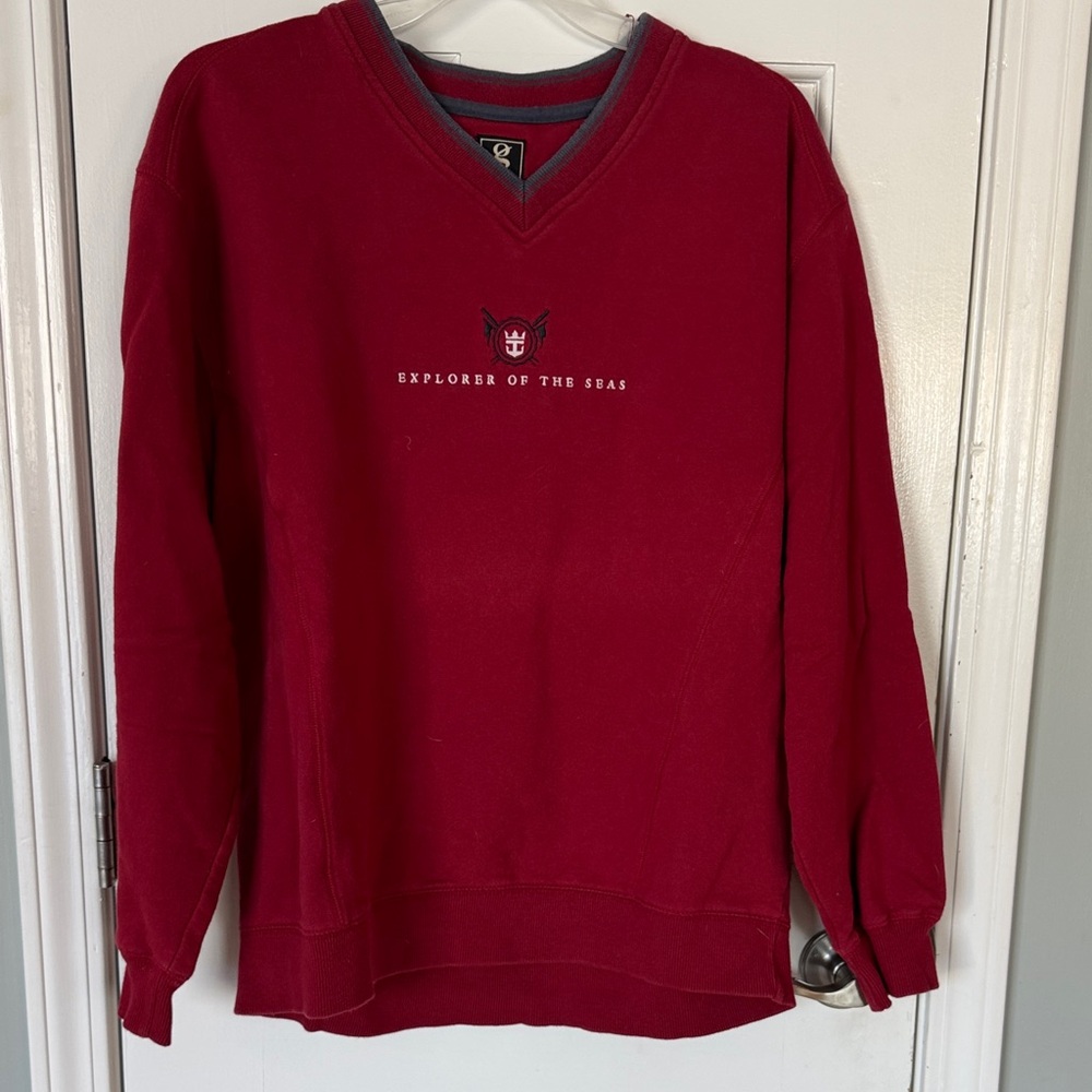 Gear For Sports Men's Crimson V-Neck Sweater Explorer Of The Seas